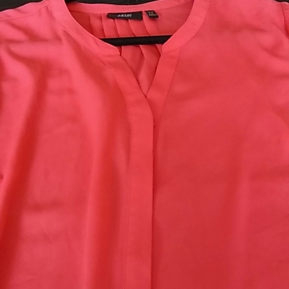 Apt 9 cayenne coral sheer button blouse XLP - Picture 2 of 16